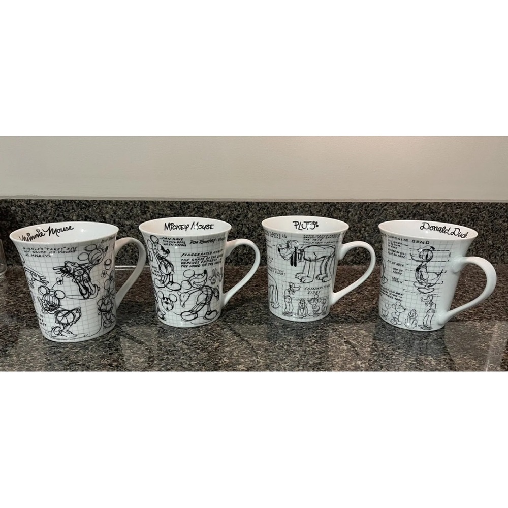 90 Years of Magic Disney Mickey Minnie Pluto Donald Duck Sketch Book Coffee Mug